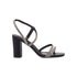 Sandali neri da donna con tacco 9 cm e strass gioiello Lora Ferres, Donna, SKU w042000850, Immagine 0